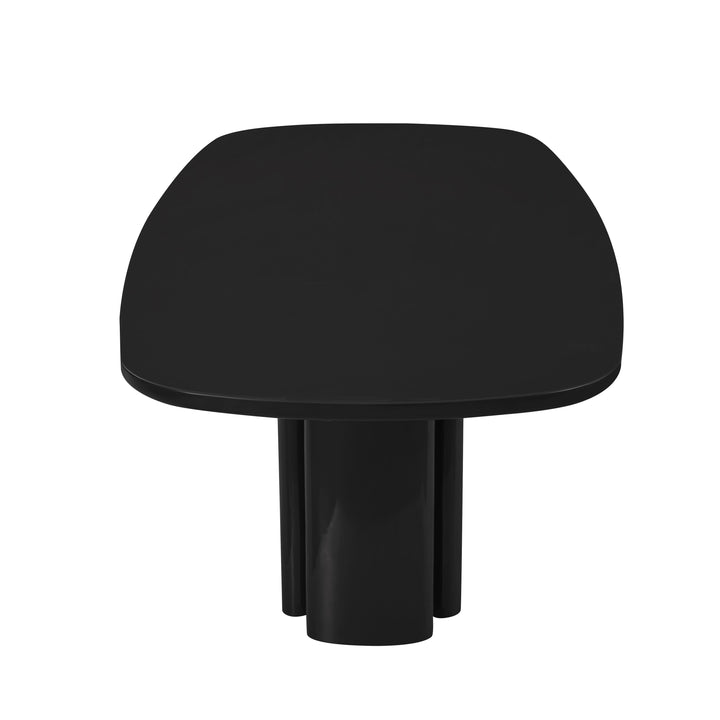 Zola 94.5" Black Lacquer Oval Dining Table