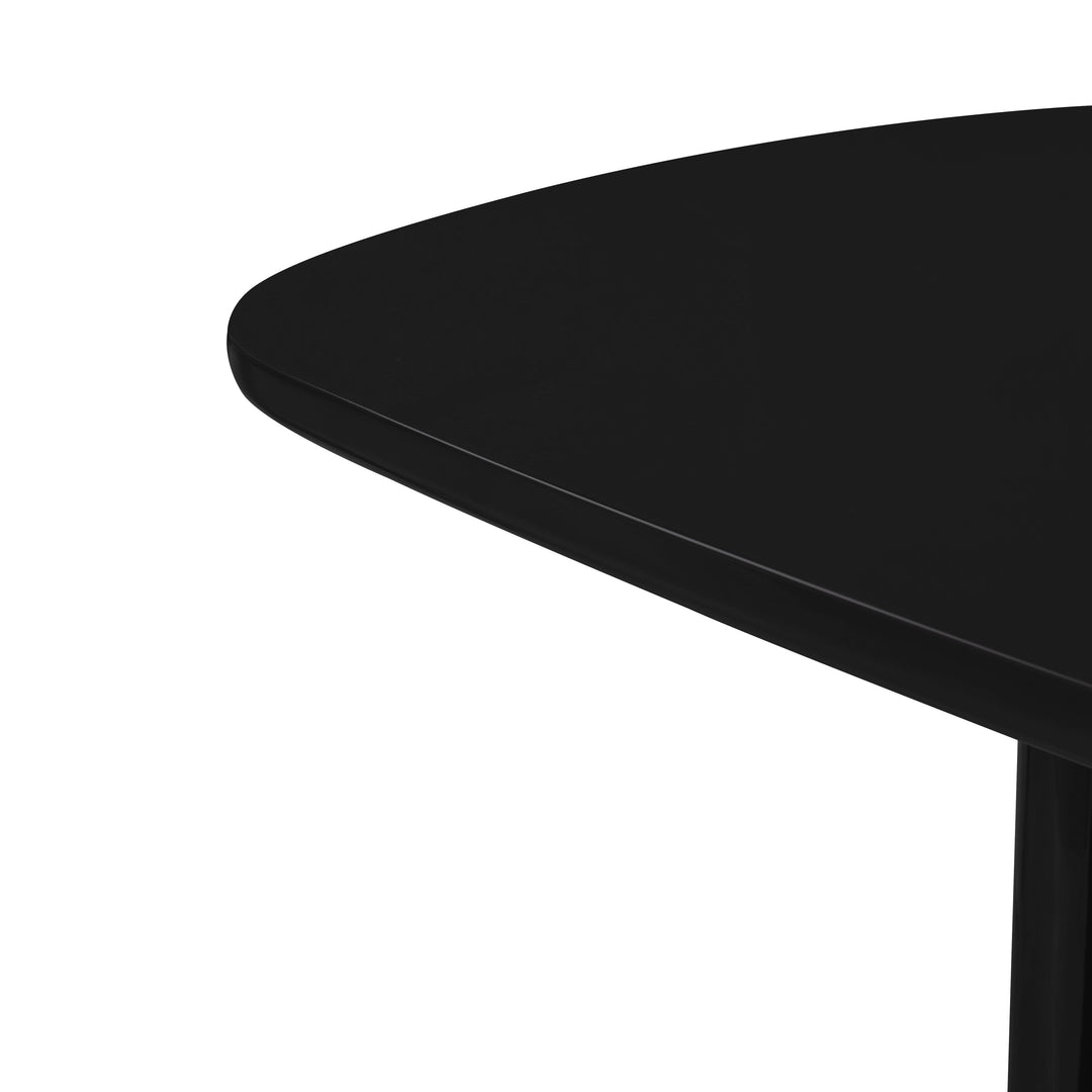 Zola 94.5" Black Lacquer Oval Dining Table