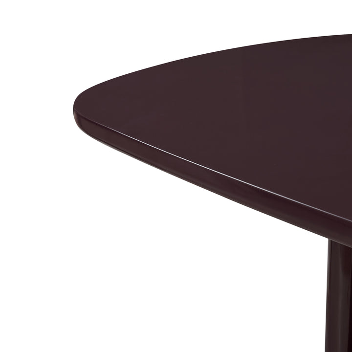 Zola 94.5" Burgundy Lacquer Oval Dining Table