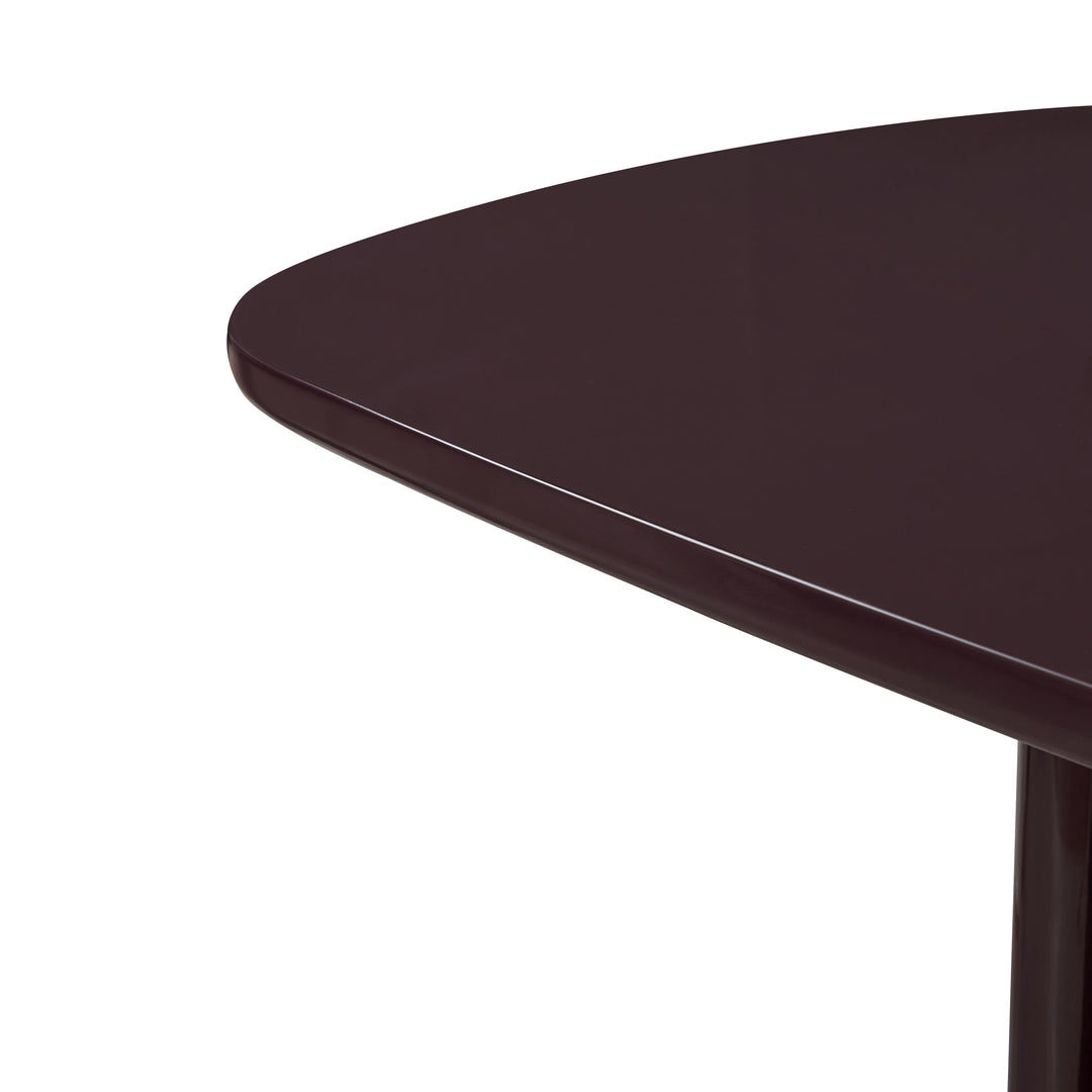 Zola 94.5" Burgundy Lacquer Oval Dining Table