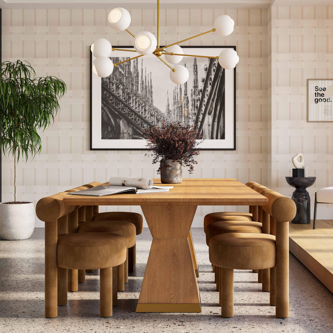 Nolan 98" Natural Wood Rectangular Dining Table