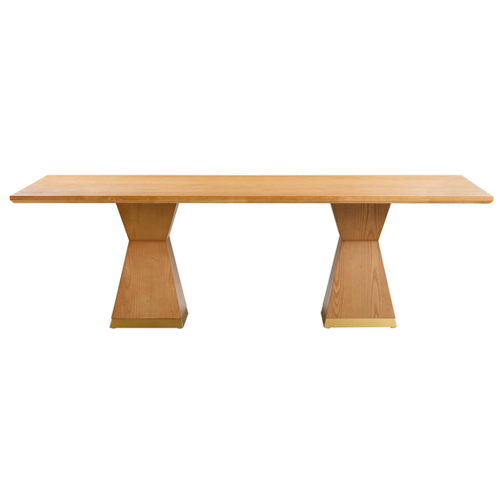 Nolan 98" Natural Wood Rectangular Dining Table
