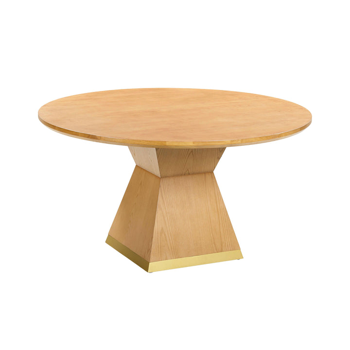Nolan 56" Natural Wood Round Dining Table