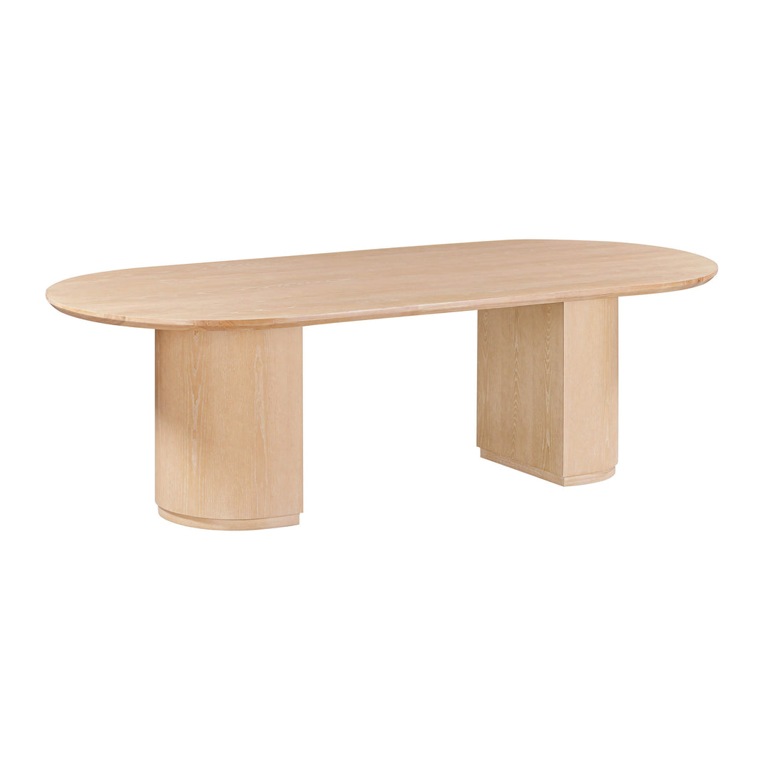 Marlow 102" Natural Wood Oval Dining Table