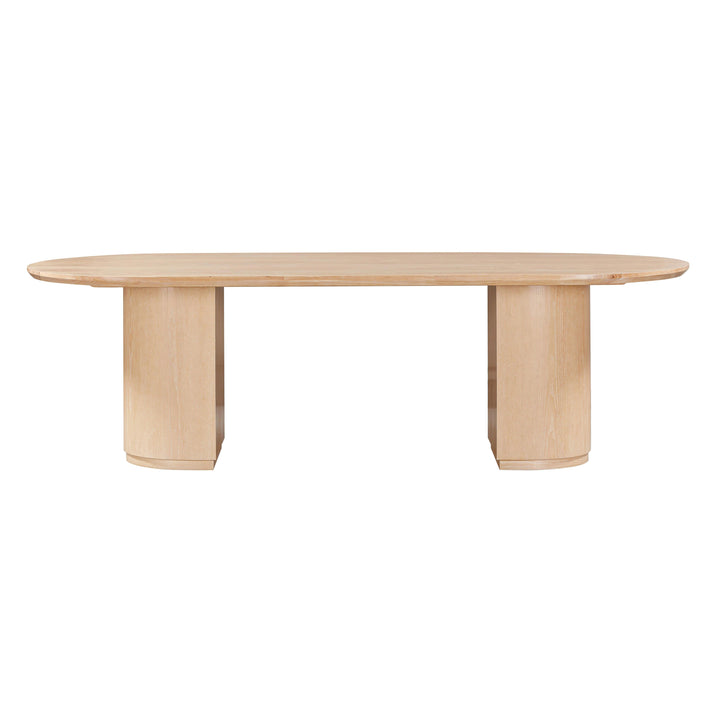 Marlow 102" Natural Wood Oval Dining Table