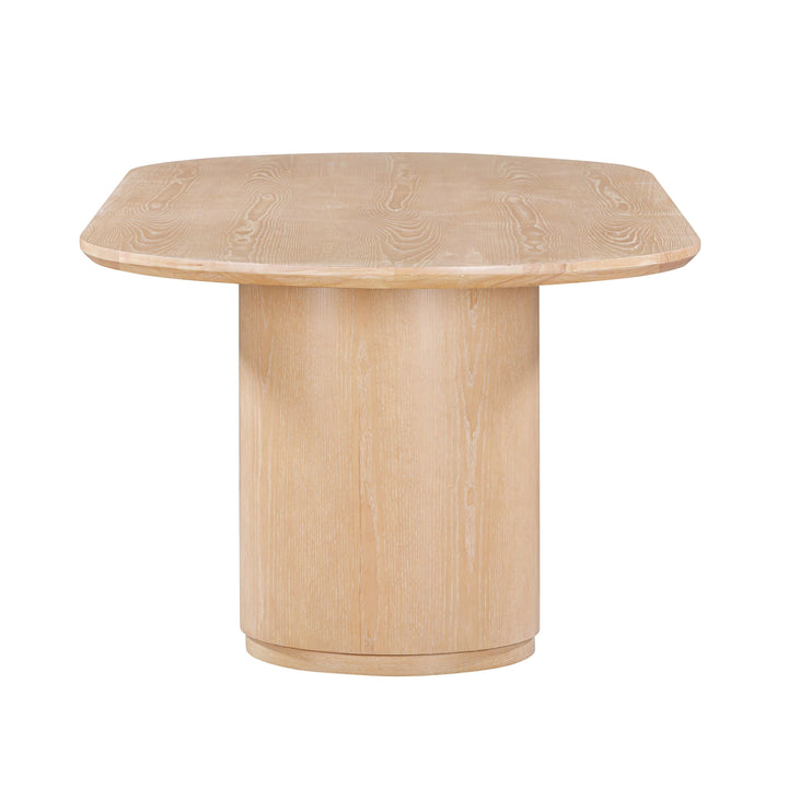 Marlow 102" Natural Wood Oval Dining Table
