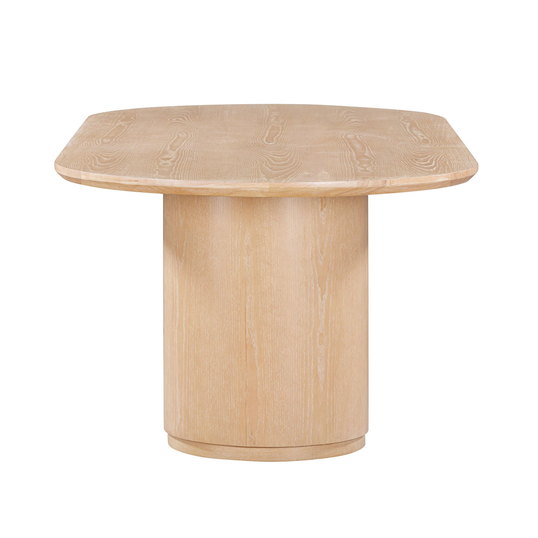Marlow 102" Natural Wood Oval Dining Table