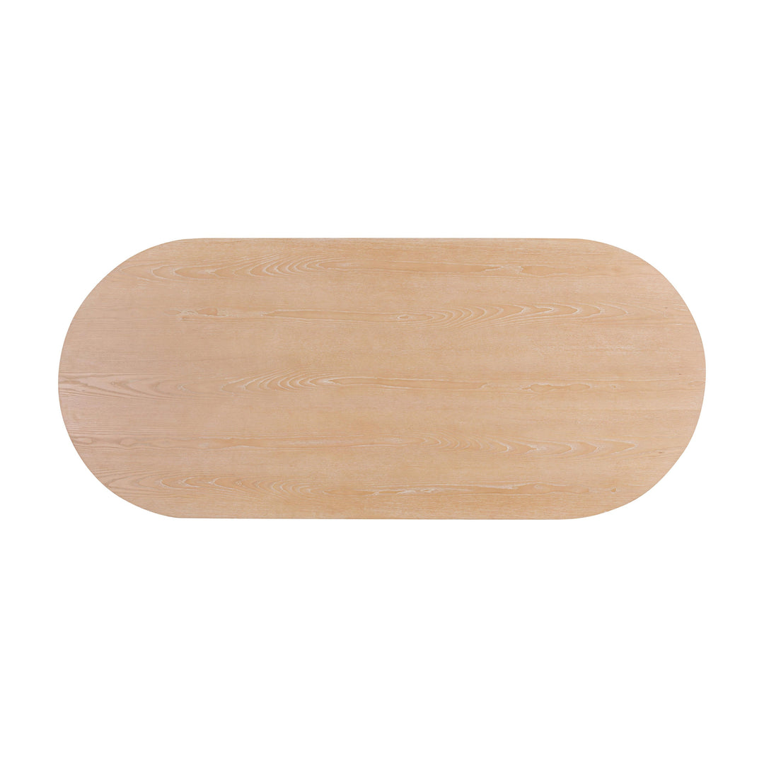 Marlow 102" Natural Wood Oval Dining Table