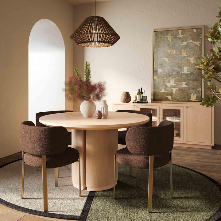 Marlow 48" Natural Wood Round Dining Table