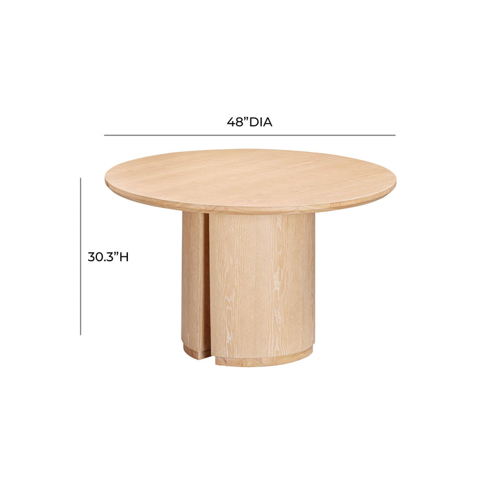 Marlow 48" Natural Wood Round Dining Table
