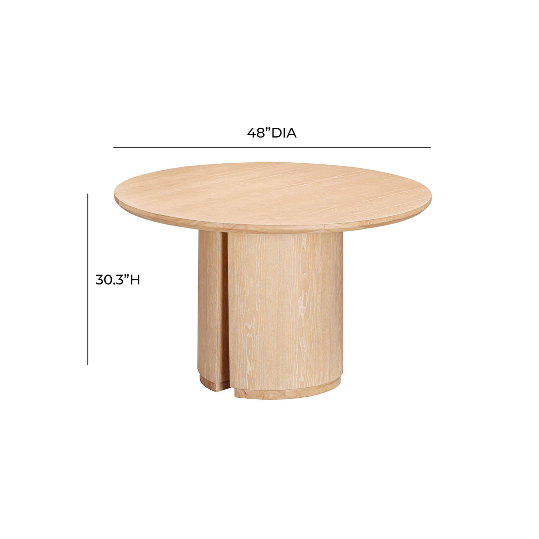 Marlow 48" Natural Wood Round Dining Table