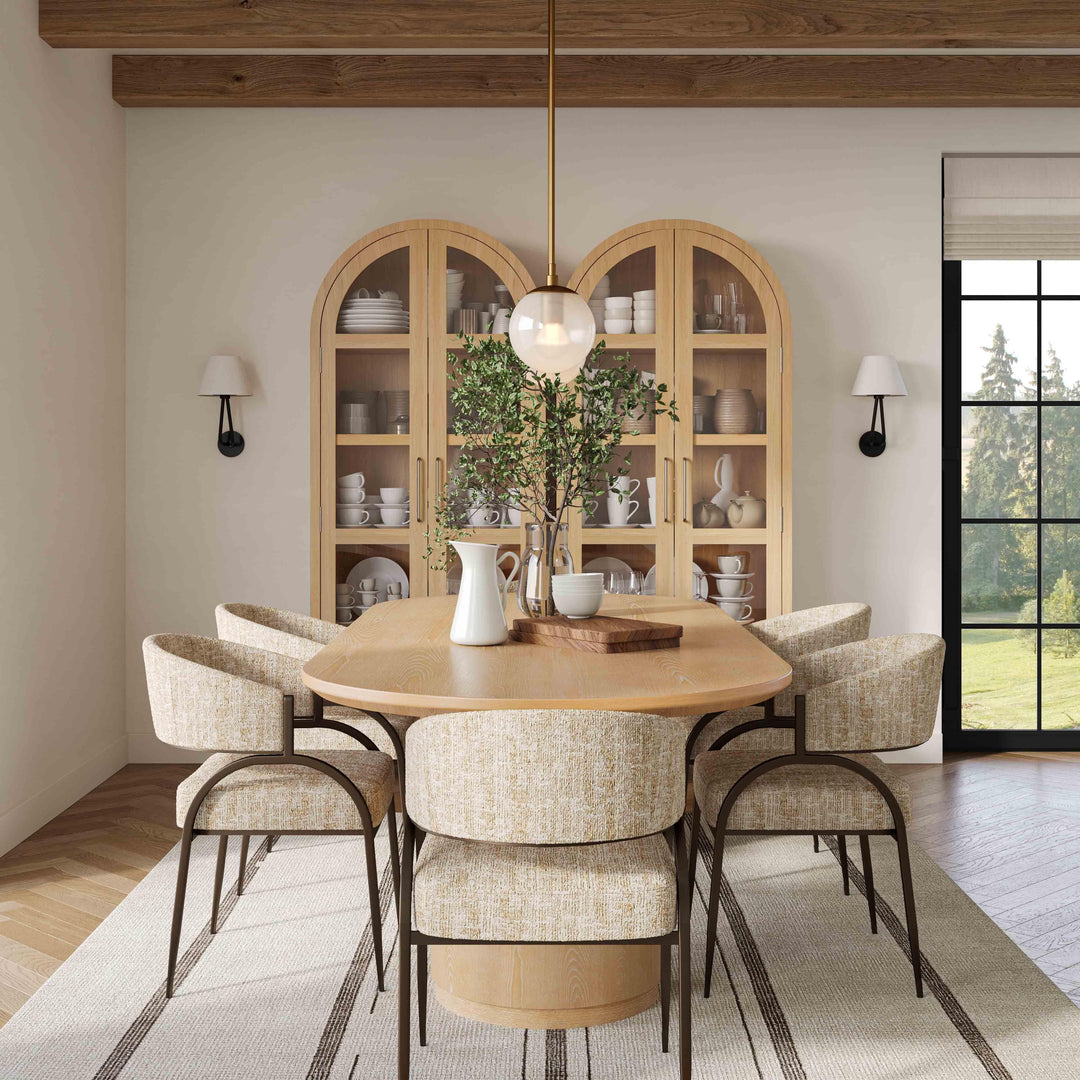 Marlow Natural Wood Display Cabinet