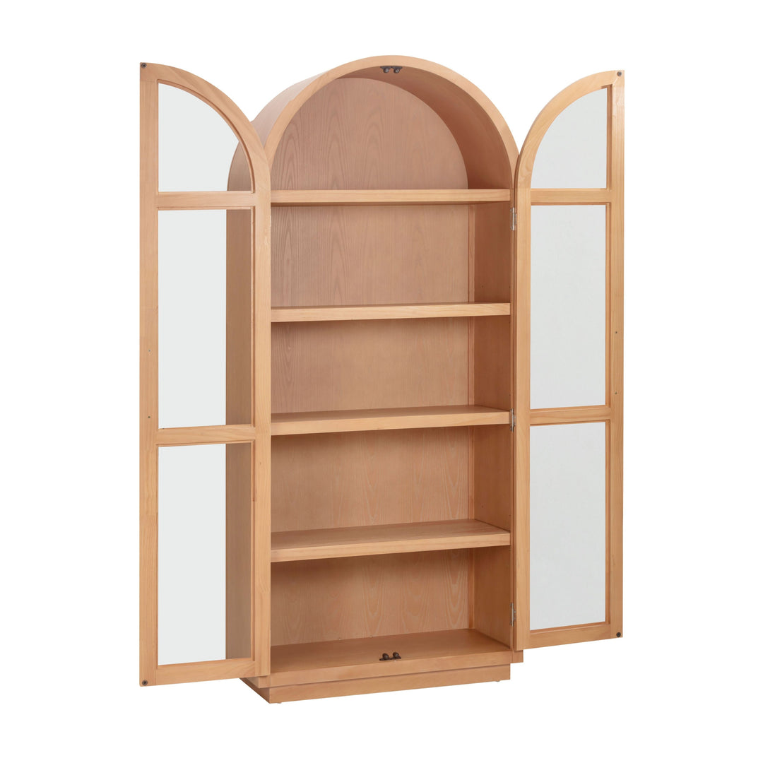 Marlow Natural Wood Display Cabinet