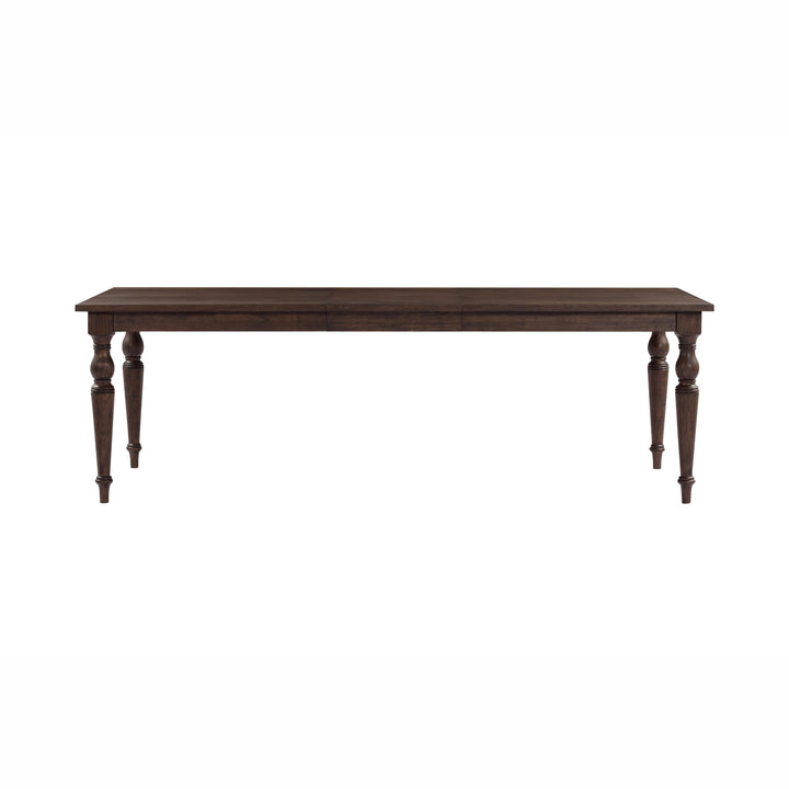 Mila 74"-114" Dark Brown Extendable Rectangular Dining Table