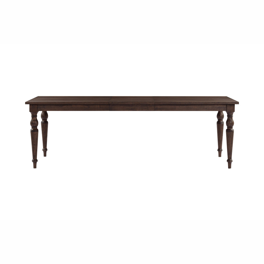 Mila 74"-114" Dark Brown Extendable Rectangular Dining Table