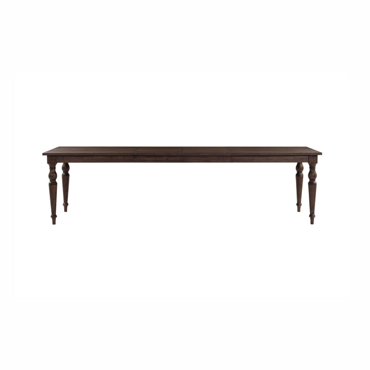 Mila 74"-114" Dark Brown Extendable Rectangular Dining Table