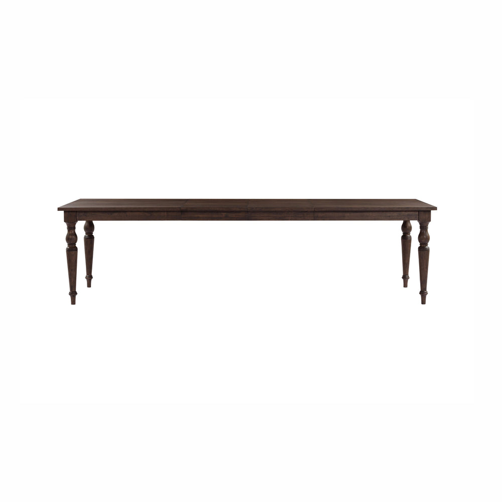 Mila 74"-114" Dark Brown Extendable Rectangular Dining Table