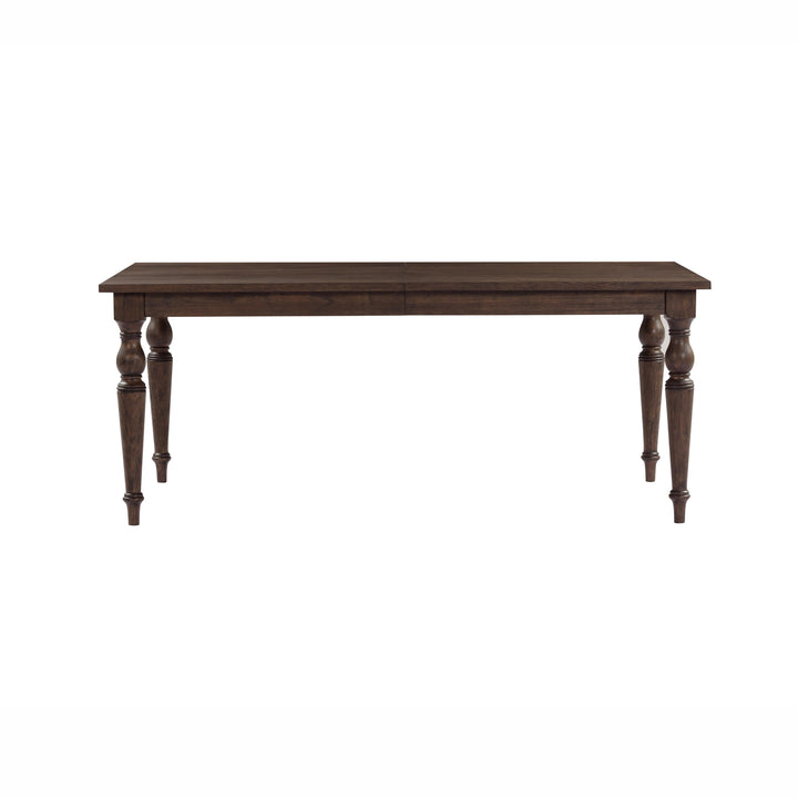 Mila 74"-114" Dark Brown Extendable Rectangular Dining Table
