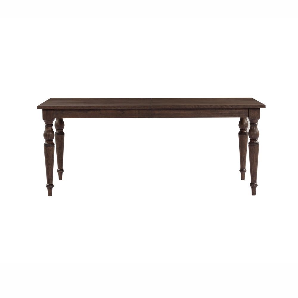 Mila 74"-114" Dark Brown Extendable Rectangular Dining Table