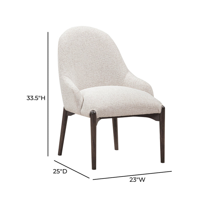 Glendale Stone White Performance Chenille Dining Chair