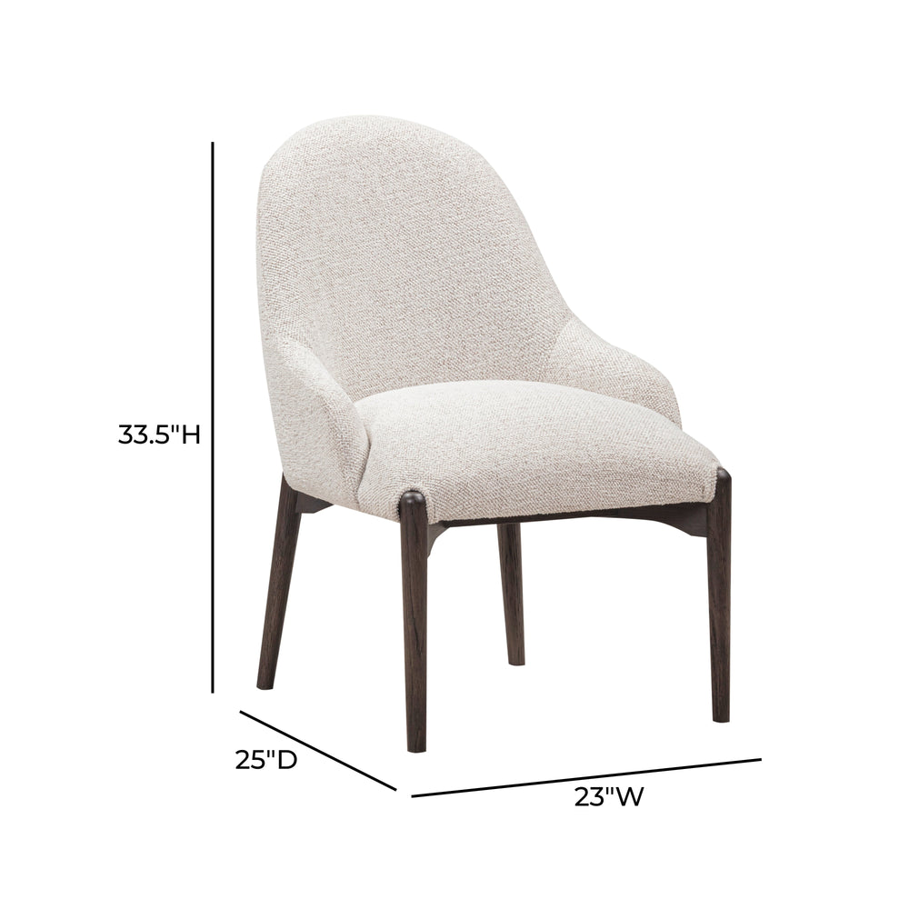 Glendale Stone White Performance Chenille Dining Chair