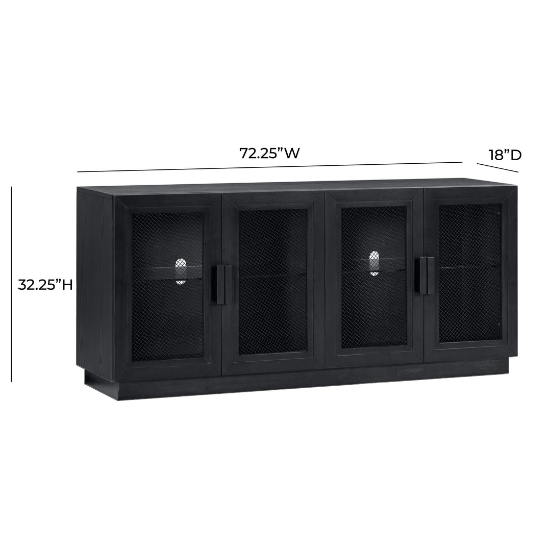 Nolan 72" Black Wood Console