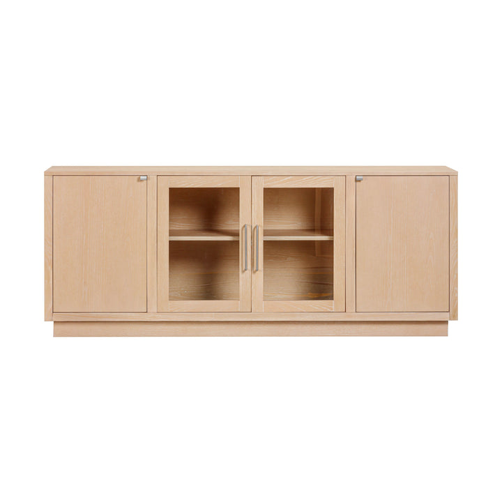 Marlow 77" Natural Wood Media Console