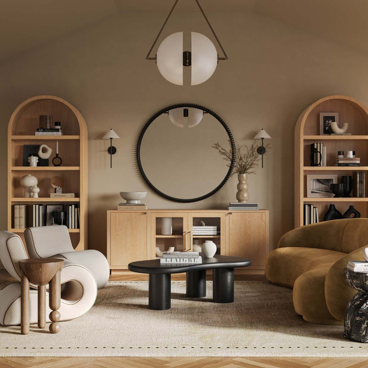Marlow 77" Natural Wood Media Console