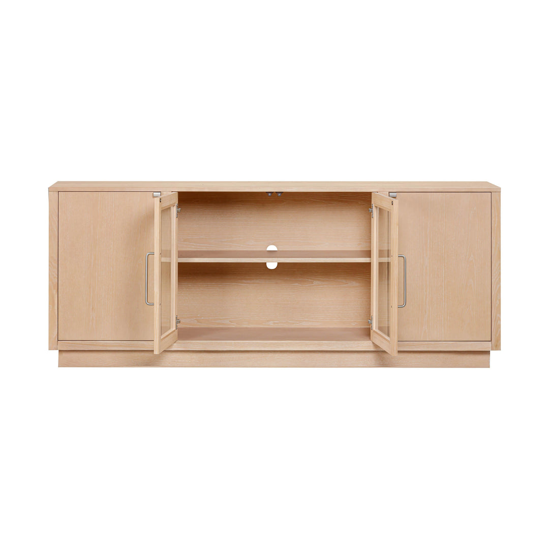 Marlow 77" Natural Wood Media Console