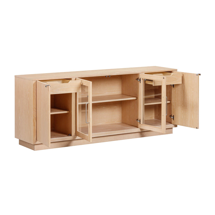 Marlow 77" Natural Wood Media Console