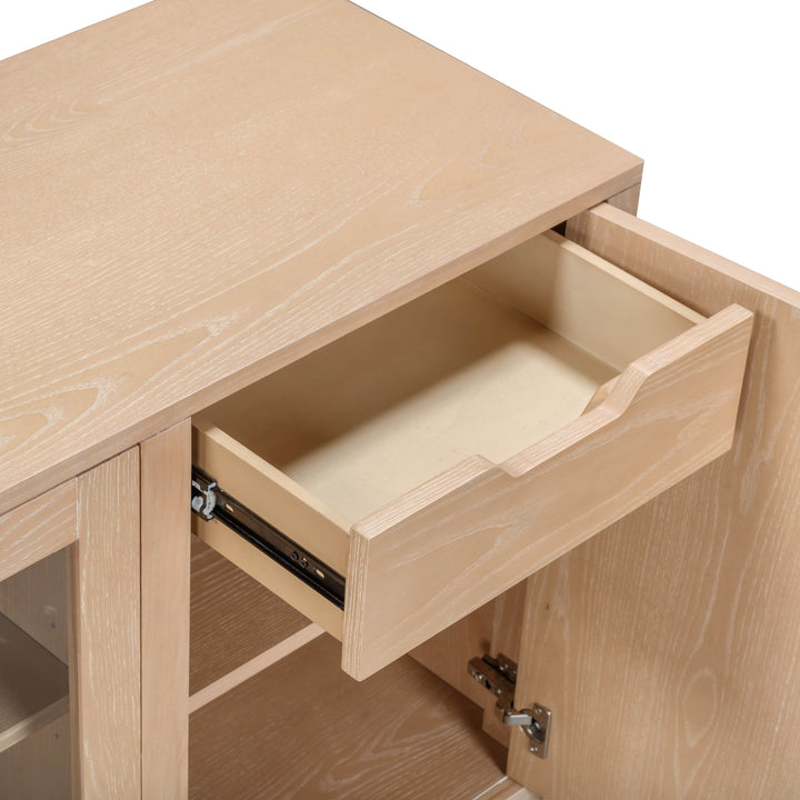 Marlow 77" Natural Wood Media Console