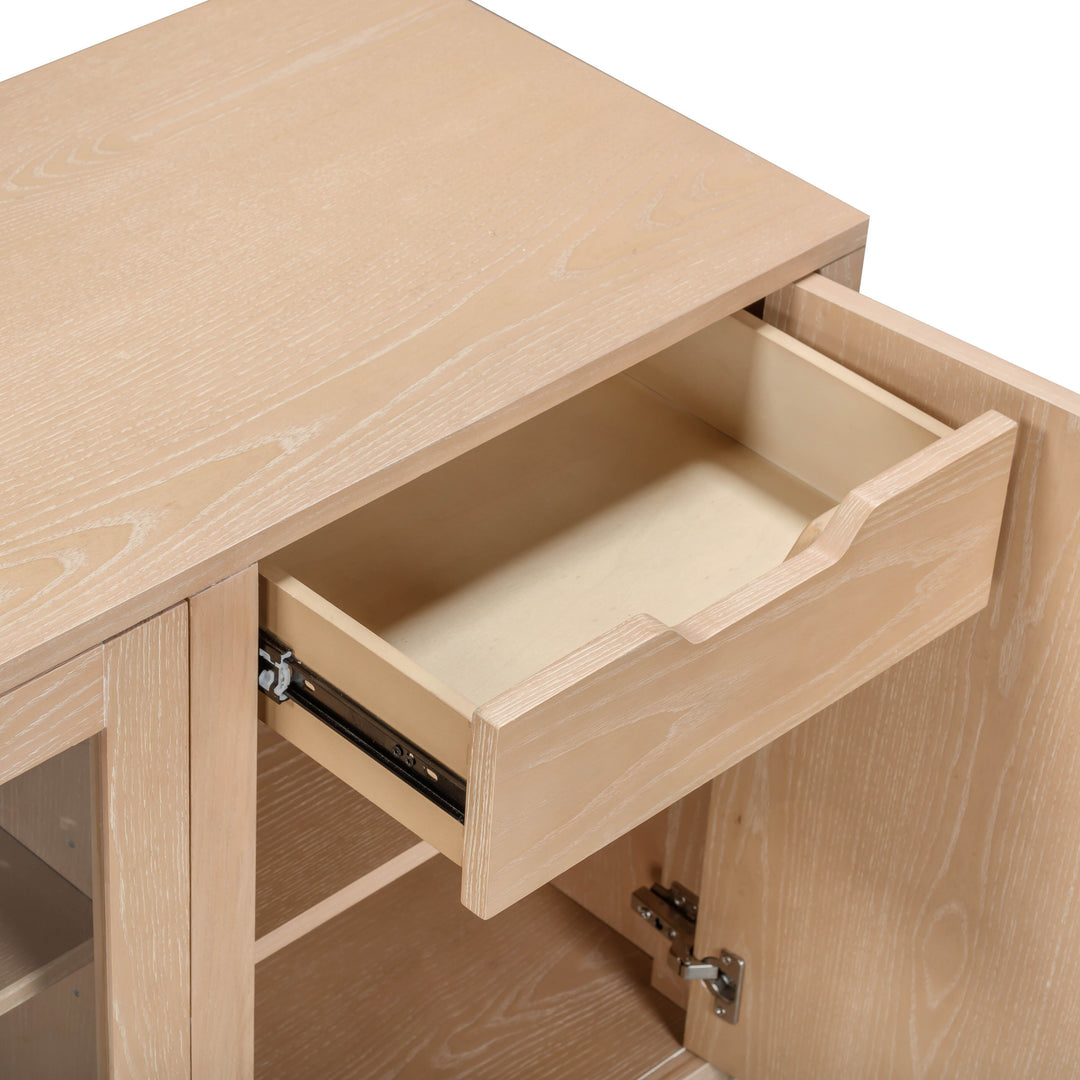Marlow 77" Natural Wood Media Console