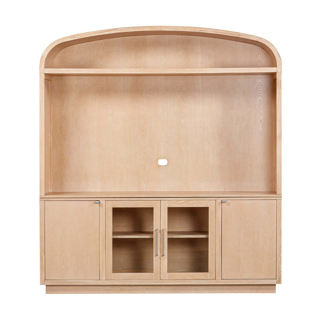 Marlow 77" Natural Wood Entertainment Center