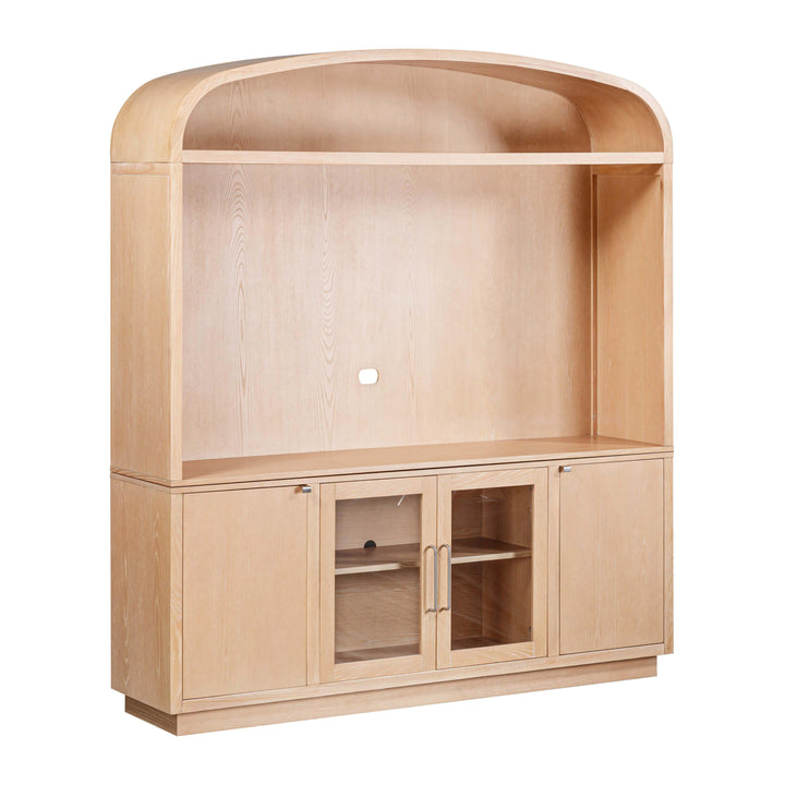 Marlow 77" Natural Wood Entertainment Center