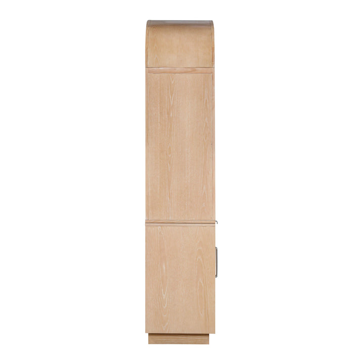 Marlow 77" Natural Wood Entertainment Center