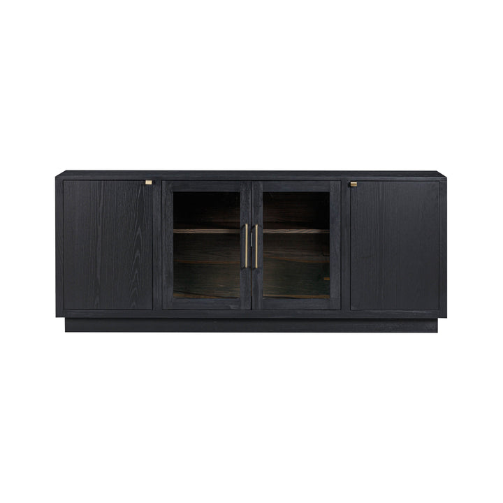 Marlow 77" Black Wood Media Console