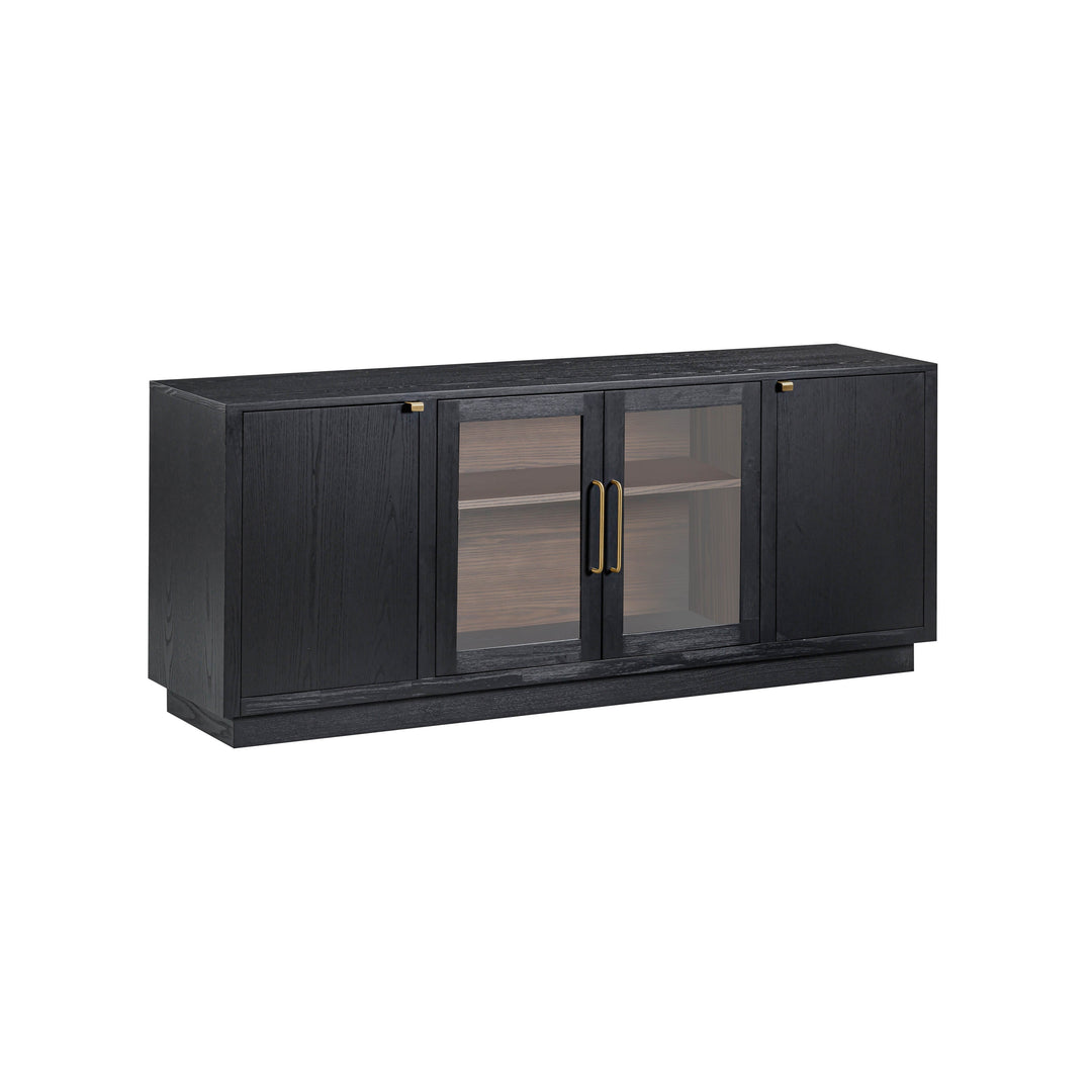 Marlow 77" Black Wood Media Console