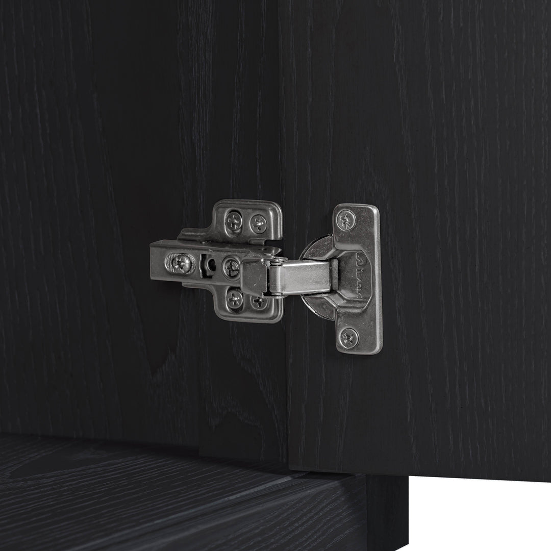 Marlow 77" Black Wood Media Console