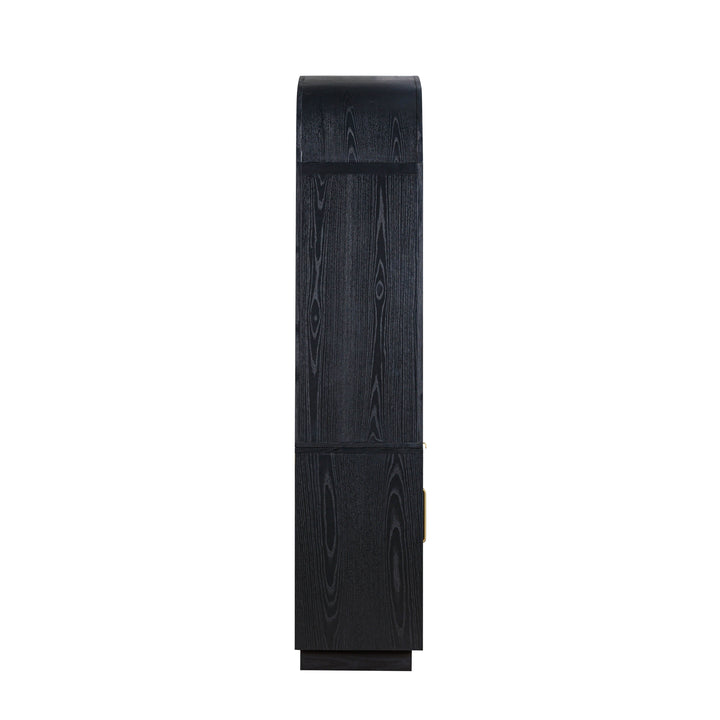 Marlow 77" Black Wood Entertainment Center