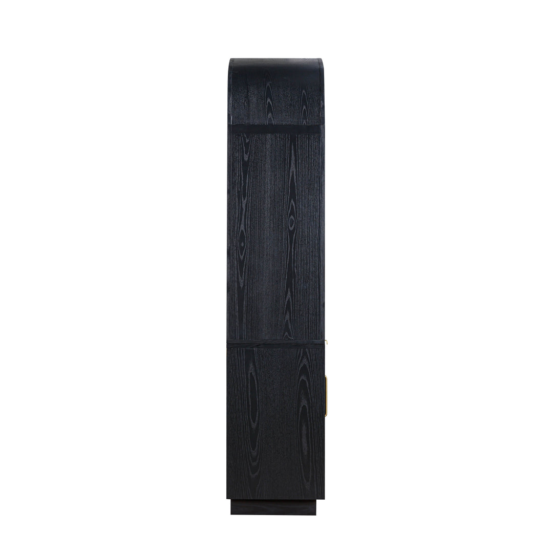 Marlow 77" Black Wood Entertainment Center