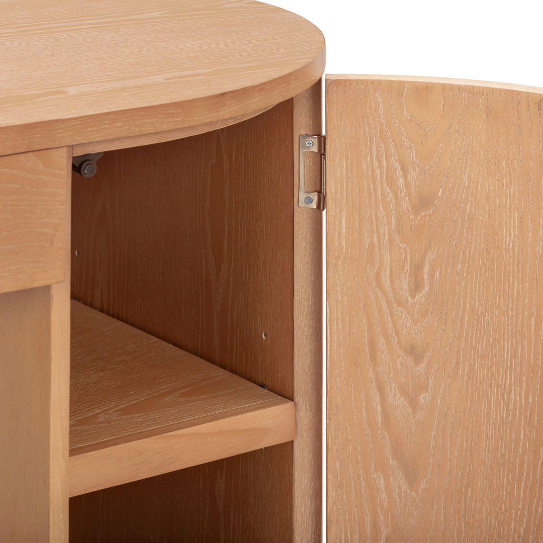 Marlow 64" Natural Wood Executive Desk With Storage
