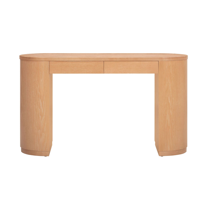 Marlow 52" Natural Wood 2-Drawer Writing Desk