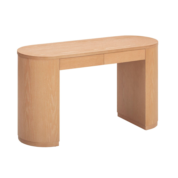 Marlow 52" Natural Wood 2-Drawer Writing Desk