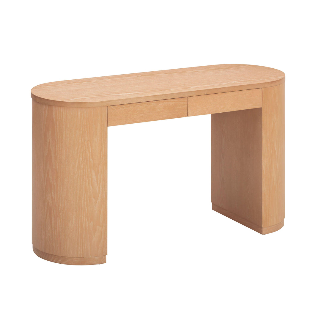 Marlow 52" Natural Wood 2-Drawer Writing Desk