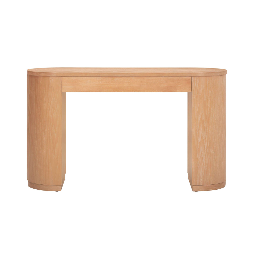 Marlow 52" Natural Wood 2-Drawer Writing Desk