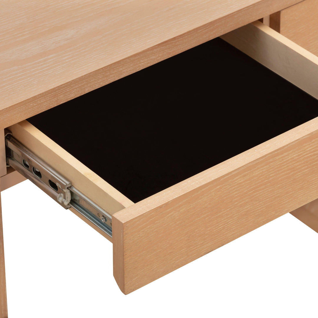 Marlow 52" Natural Wood 2-Drawer Writing Desk