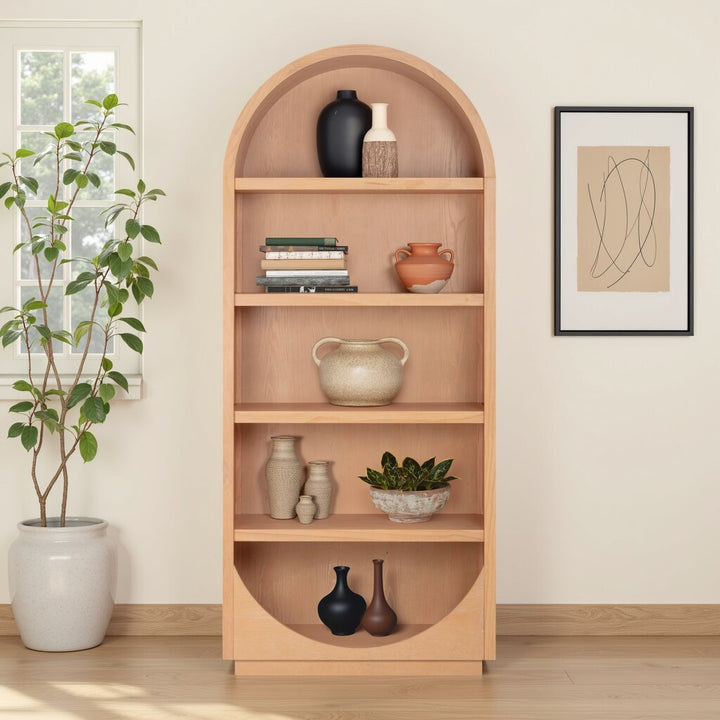 Marlow Natural Wood Bookcase