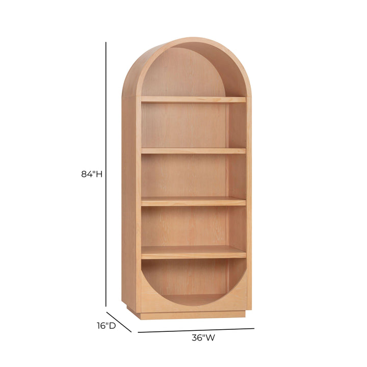 Marlow Natural Wood Bookcase