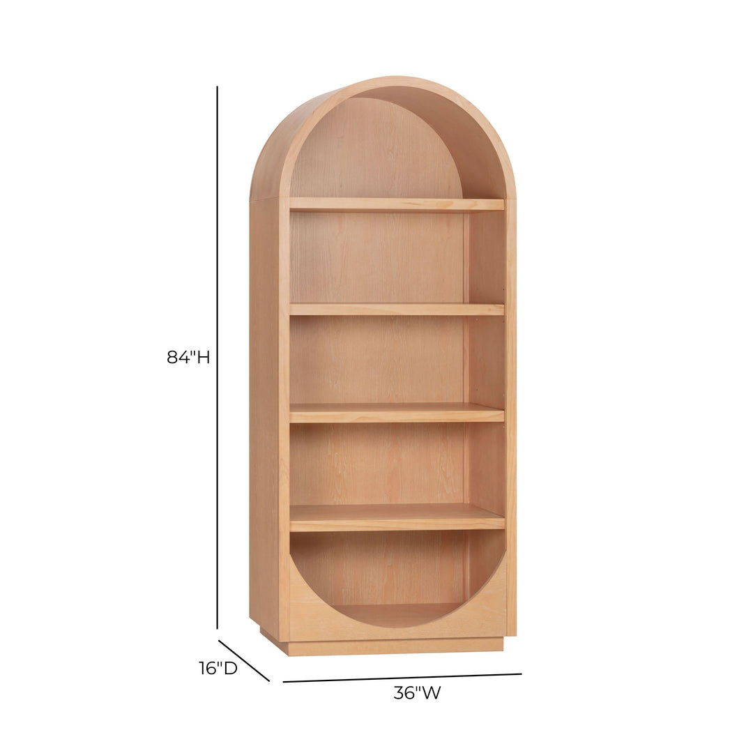 Marlow Natural Wood Bookcase