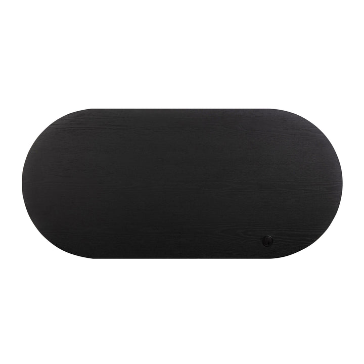 Marlow 64" Black Wood Executive Desk With Storage